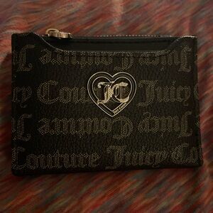 Juicy Couture Black and Gold Logo Wallet